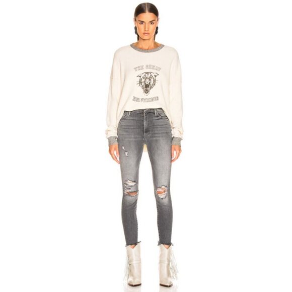 💕THE GREAT💕 The Great Circle Thermal Top ~ Washed White Wolverine Graphic 0 - Picture 3 of 15